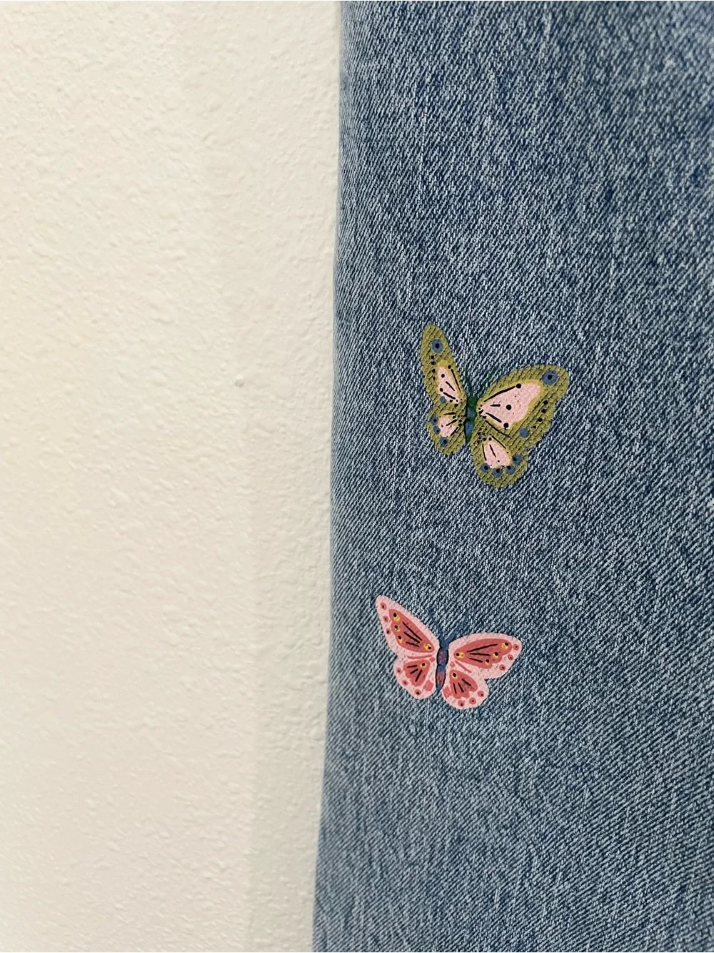 Old Navy Butterfly Stretch Flare Jeans High Rise Boho Casual Cowgirl